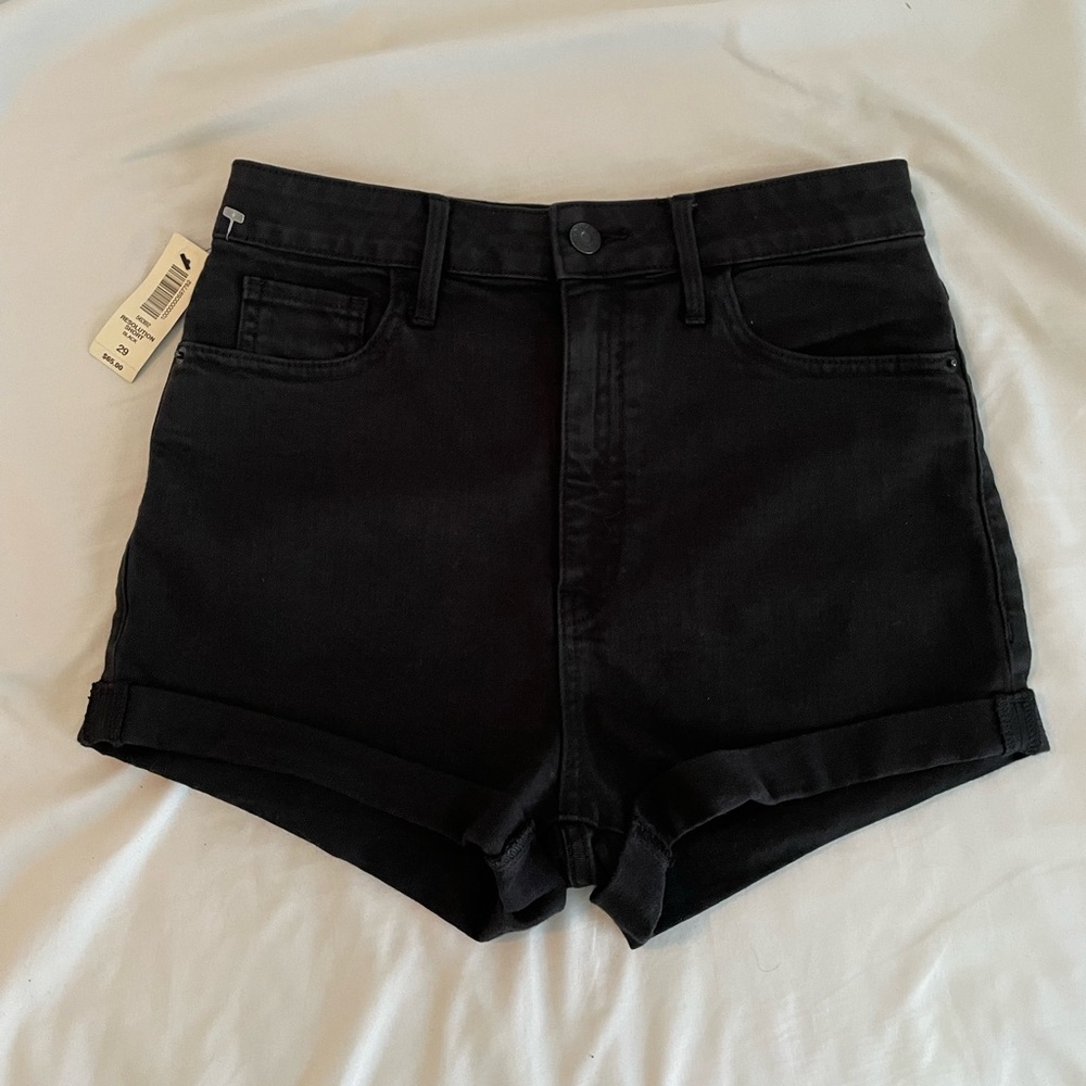 Aritzia TNA Resolution Black Denim Shorts - Size 29